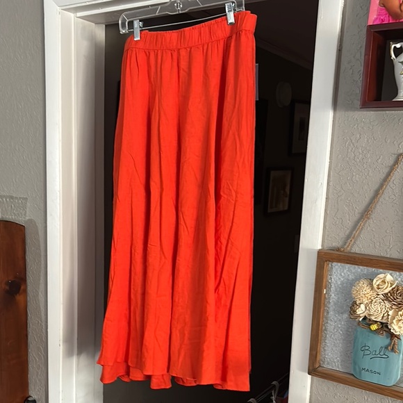 Universal Thread Orange Maxi A-Line Skirt - Picture 1 of 3